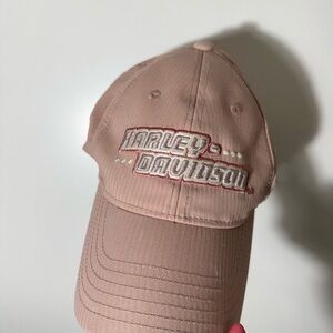 Vintage Harley Davidson Women's Pink Hat Embroidered Cap Logo adjustable